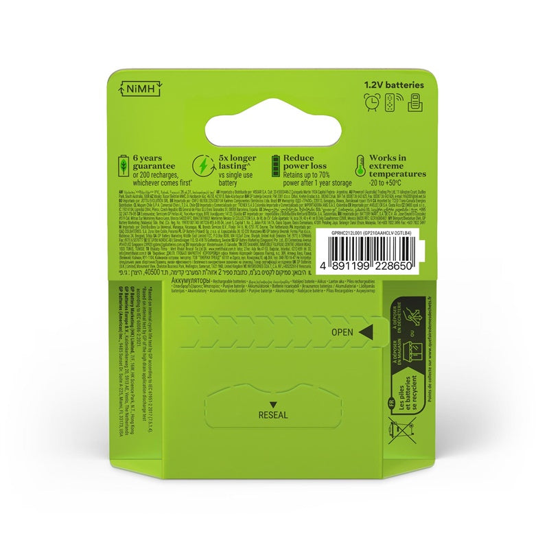 Akumulatorki GP RECHARGE AA, 2100mAh, 4 szt.