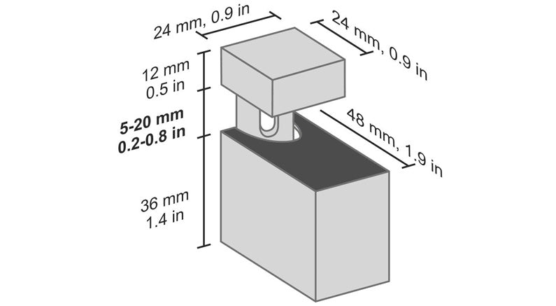 Wspornik półki Dolle Cuadro, 200x50 mm, srebrny, 2 szt.