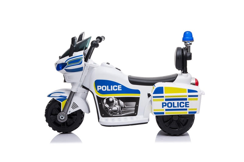 Vaikiškas elektrinis motociklas Police, mėlyna/balta