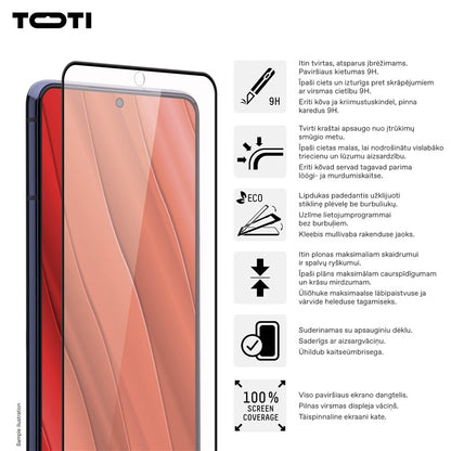 Telefono apsauginis stiklas Toti Galaxy S24/S25, 9H