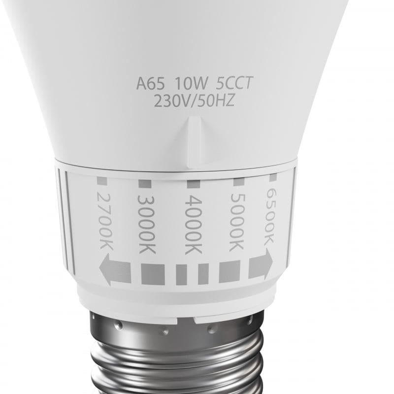 Lemputė Spectrum LED, A65, E27, 10W, 1100LM, 2700-6500K,5CCT