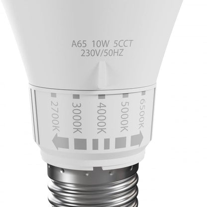 Lemputė Spectrum LED, A65, E27, 10W, 1100LM, 2700-6500K,5CCT