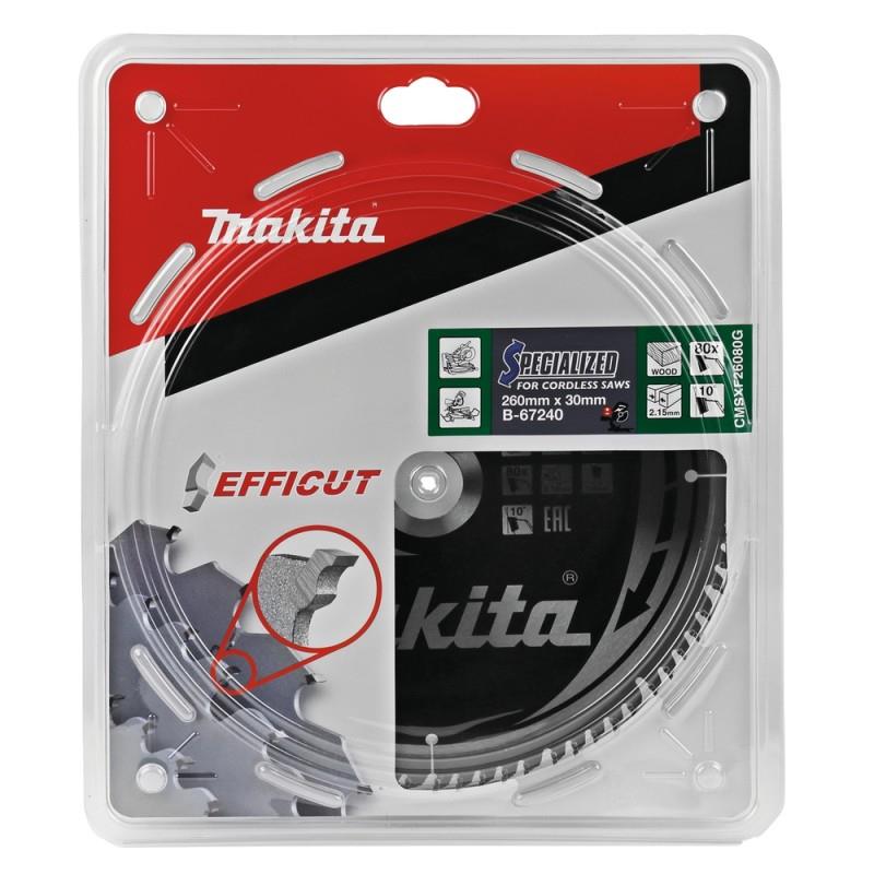 Tarcza tnąca Makita Efficut, 260 mm x 30 mm