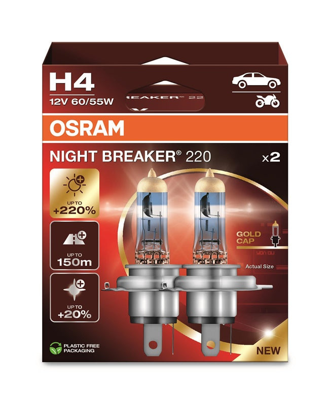 LEMPUTĖ AUT OSRAM 60/55W 12V P43T 5X2 H4