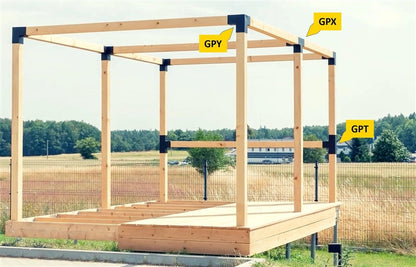 Sujungimas medžiui GPY 100 102X206X202X2.0