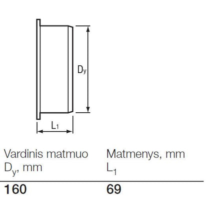 Lauko kanalizacijos aklė Wavin, Ø 160 mm