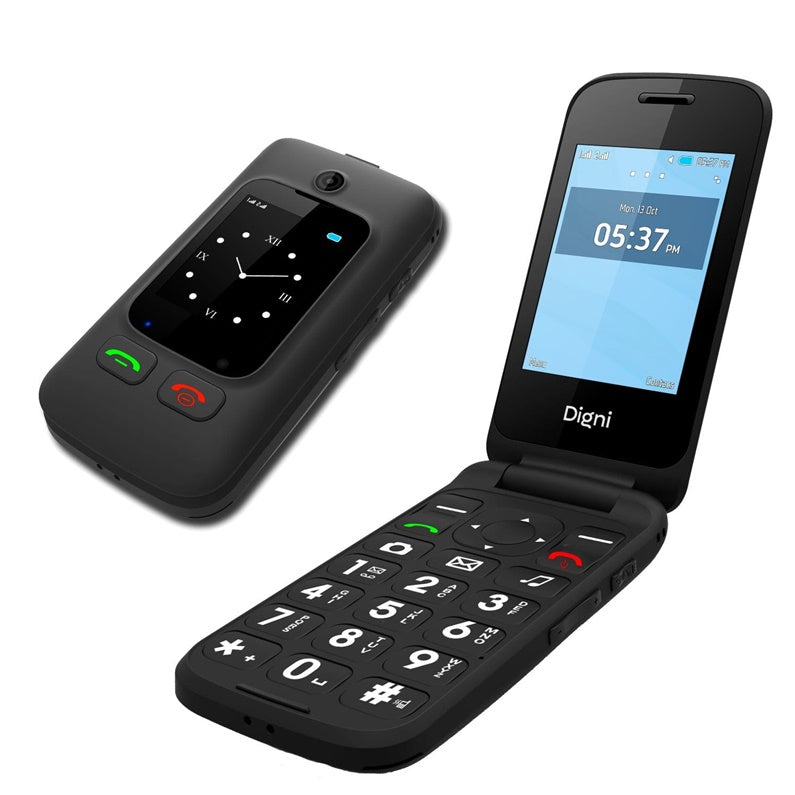 Telefon komórkowy Digni Flip, czarny