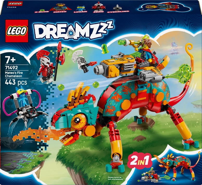 Konstruktor LEGO® DREAMZzz Kameleon Ognia Mateo 71492