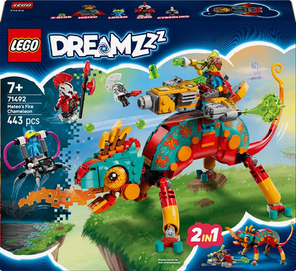 Konstruktor LEGO® DREAMZzz Kameleon Ognia Mateo 71492