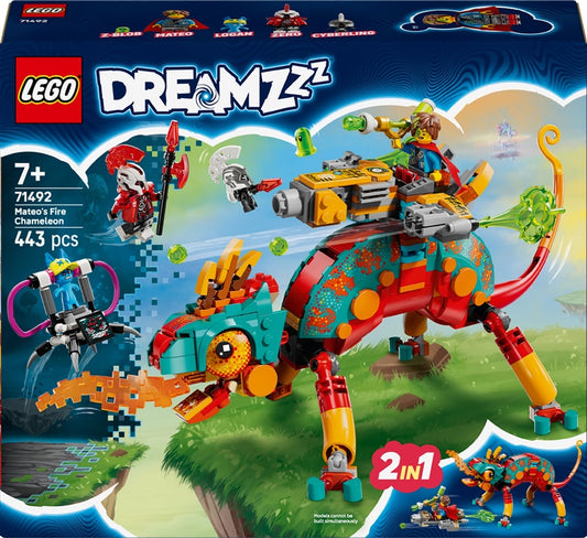 Konstruktor LEGO® DREAMZzz Kameleon Ognia Mateo 71492