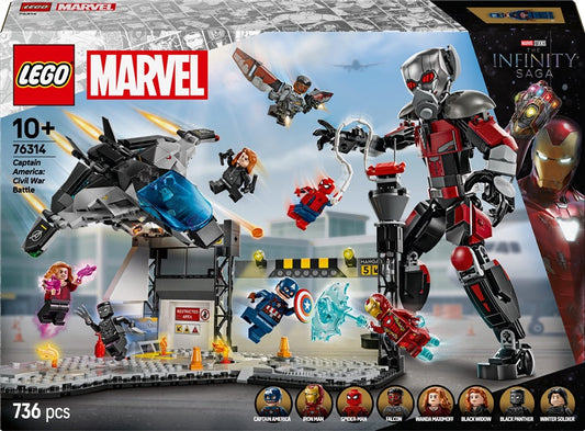 Z LEGO KAPITAN AMERYKA WOJNA BOHATERÓW 76314