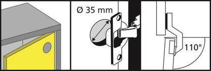 LANKST VIDI CLIP SOFT CLOSE D35 110 2VNT