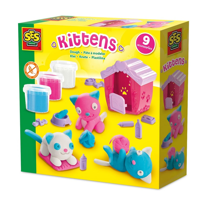 Modelino rinkinys su įrankiais SES Creative Kittens 00506
