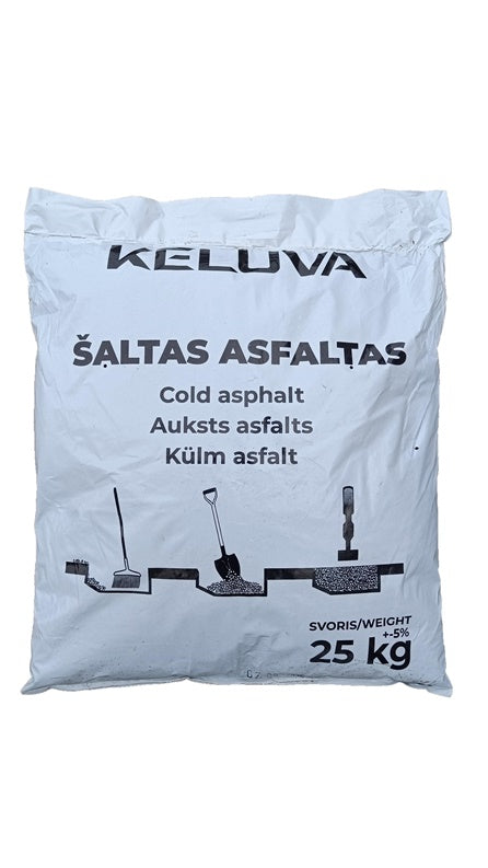 Šaltasis asfaltas, remontinis, juoda, 25 kg