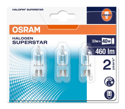 ŻARÓWKA HALOGENOWA G9 33W 230V 3SZT