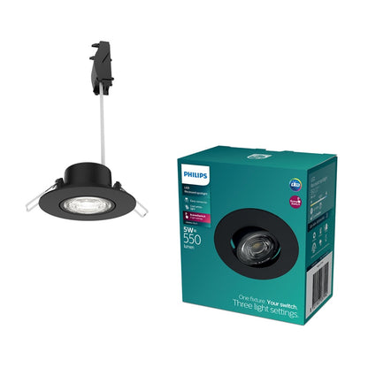 Įmontuojams šviestuvas Cilantro LED 5W 4K 550lmD9 Dim juodas