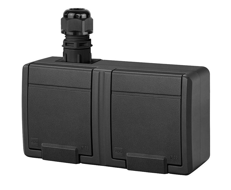Podwójne gniazdo wtykowe ELEKTRO-PLAST AQUANT, IP65
