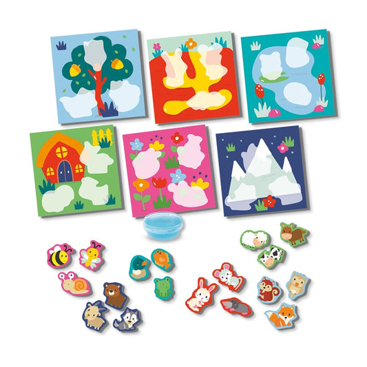 Kūrybos rinkinys SES Creative Sticking Animals 14401