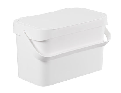 Šiukšliadėžė bio atliekų balta 5l