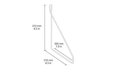 Wspornik półki Dolle Fil, 210x210 mm, biały