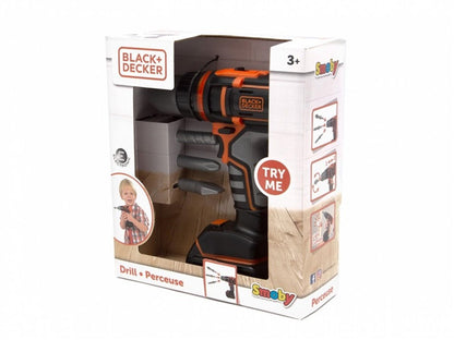 Zabawkowe narzędzie dla majsterkowicza, wiertarka Smoby Black & Decker