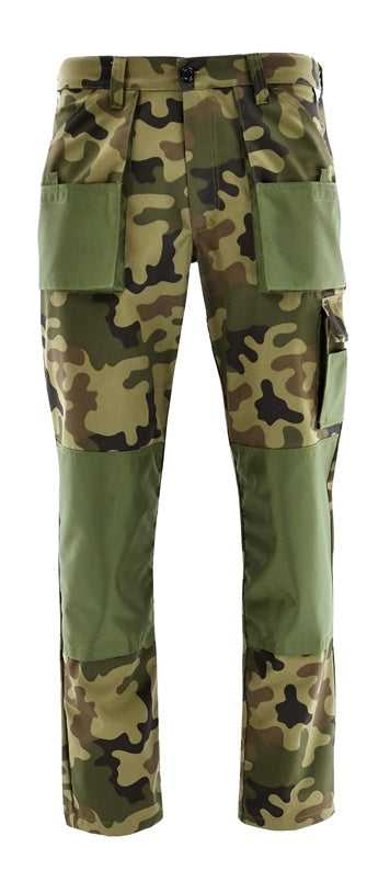 Spodnie robocze Sara Workwear, zielone, bawełna/poliester, M