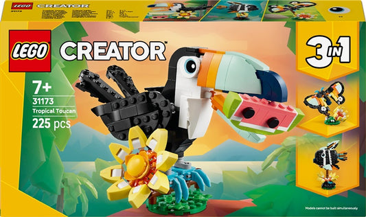 Konstruktor LEGO 3w1 Dzikie Zwierzęta: Tropikalny Tukan 31173