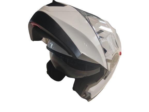 Motociklininko šalmas YM-925, XL (61-62 cm), balta