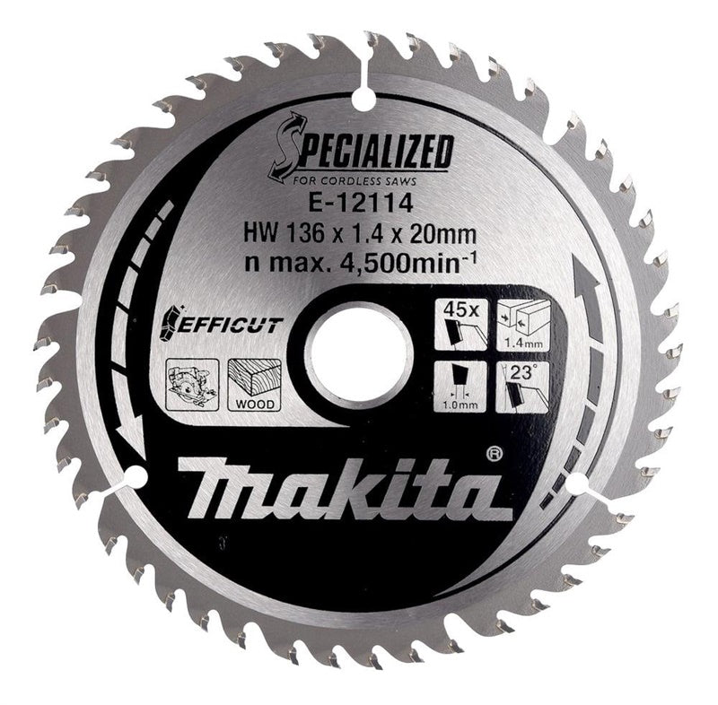 Piła do drewna Makita 136x1.4x20mm 23° T45 E-12114