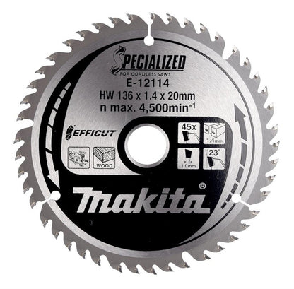 Piła do drewna Makita 136x1.4x20mm 23° T45 E-12114