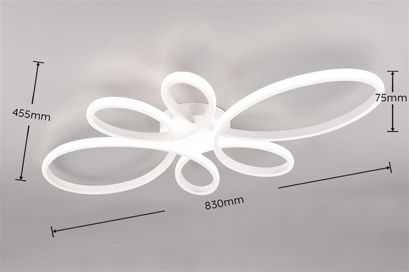Šviestuvas lubų Trio Fly 645619131, 32 W, 4000 °K
