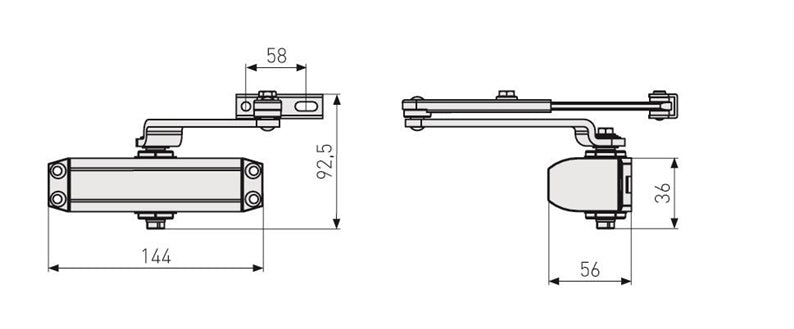 Zamykacz do drzwi Abus AC7023, 40 - 80 kg