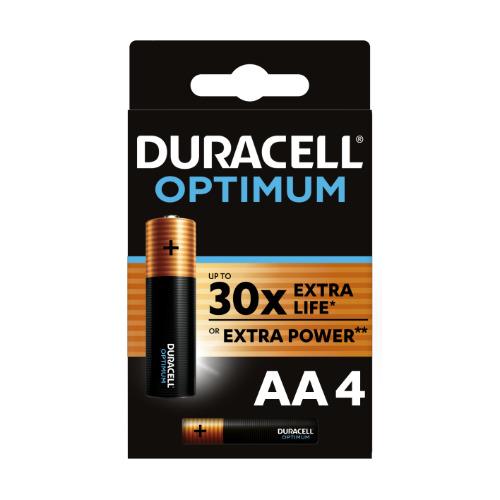 Baterie DURACELL OPTIMUM, AA/LR06, 1,5V, 4 szt.