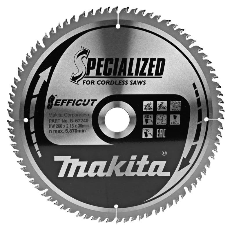 Tarcza tnąca Makita Efficut, 260 mm x 30 mm