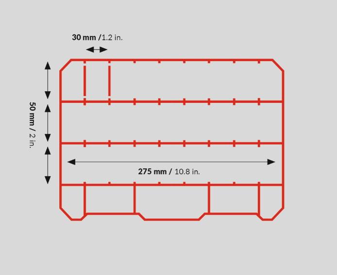 Smulkmenų lagaminėlis Qbrick 290 x 220 x 54 mm