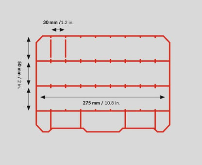 Smulkmenų lagaminėlis Qbrick 290 x 220 x 54 mm
