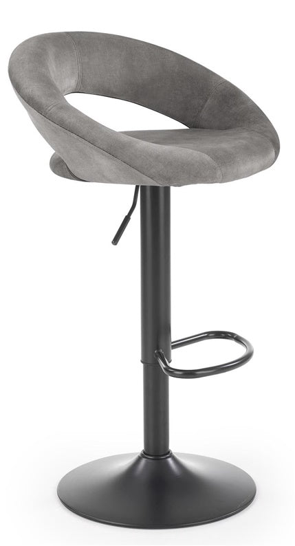 BAR CHAIR H-102 BLACK/GREY 48X53X78-100