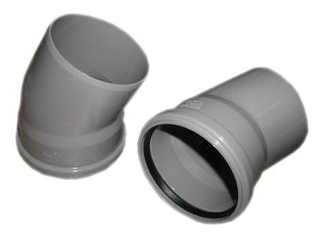 Vidaus kanalizacijos alkūnė Wavin, Ø 110 mm, 22°