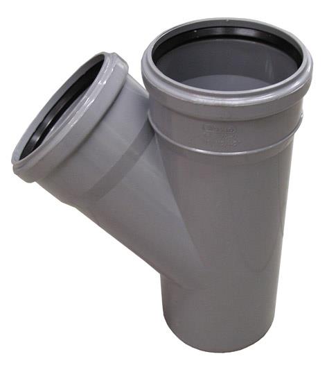 Trójnik Wavin do kanalizacji wewnętrznej, Ø 110 / 110 mm, 45°
