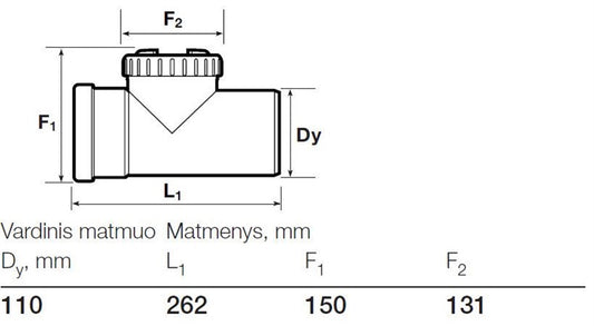 Lauko kanalizacijos pravala Wavin, Ø 110 mm