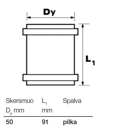 Mufa naprawcza kanalizacji wewnętrznej Wavin, Ø 50 mm