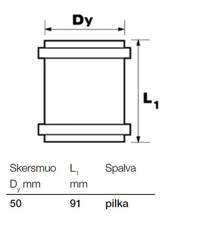 Mufa naprawcza kanalizacji wewnętrznej Wavin, Ø 50 mm