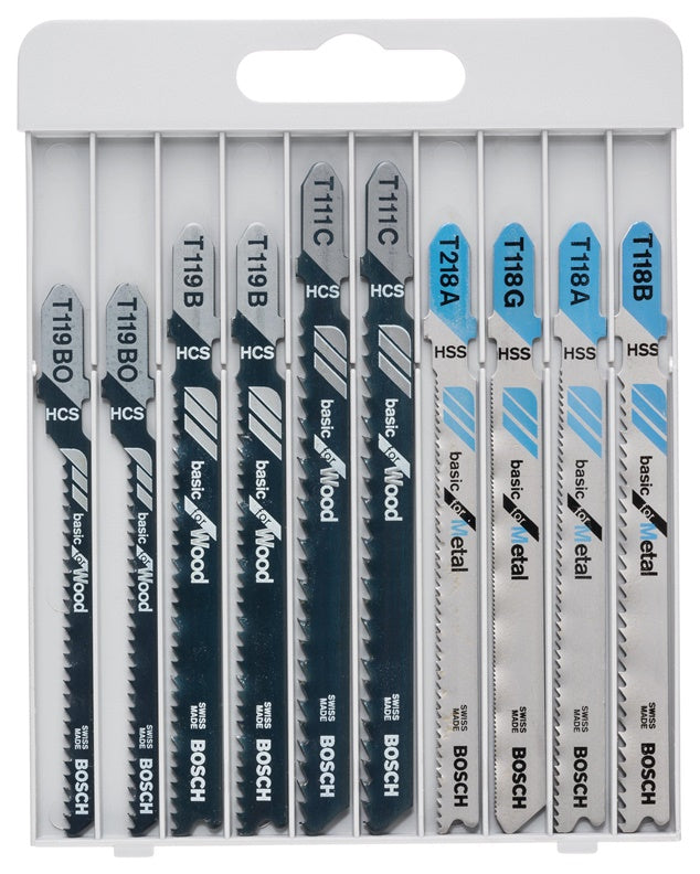 Siaurapjūklio pjūklelių komplektas Bosch X-Pro Line 10 vnt.