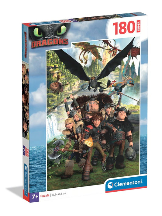 Dėlionė Clementoni Super Dragons 29793, 48.5x33.5, 180 d