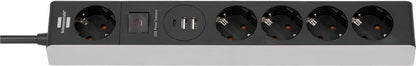 Przedłużacz domowy BRENNENSTUHL 5-gniazdowy, 2USB-A+1USB-C, 1,5m