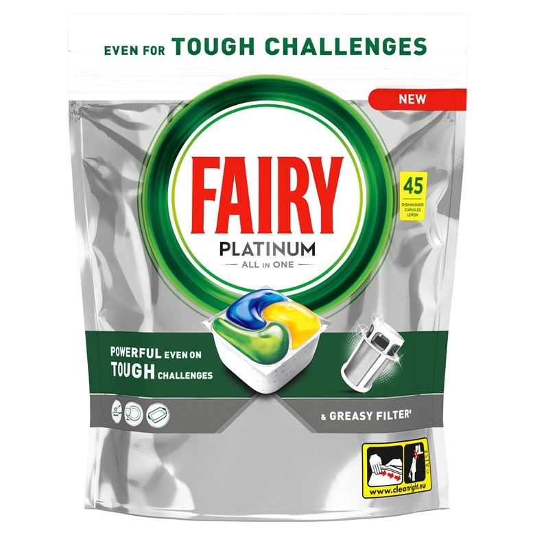 KAPSUŁKI DO ZMYWARKI FAIRY PLATINUM LEMON 45 SZT.