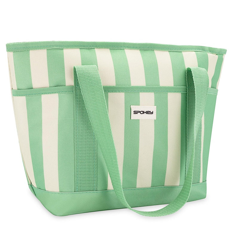 Torba termiczna Spokey, biało-zielona, 39 x 27 cm, 12 l