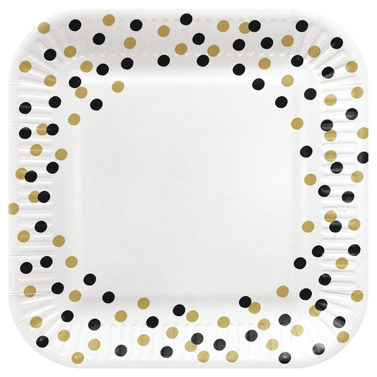 Vienkartinės lėkštės PAW Confetti, 23 cm, 8 vnt.