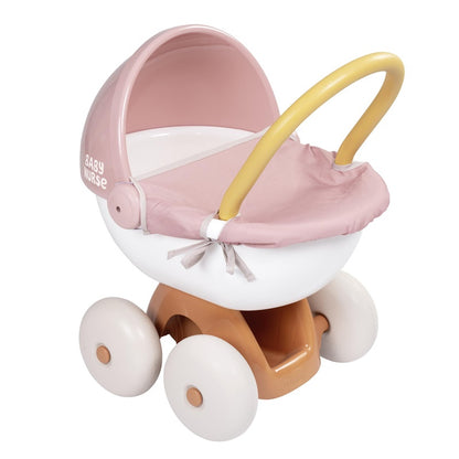 Lėlių vežimėlis Smoby Baby Nurse, balta/rožinė