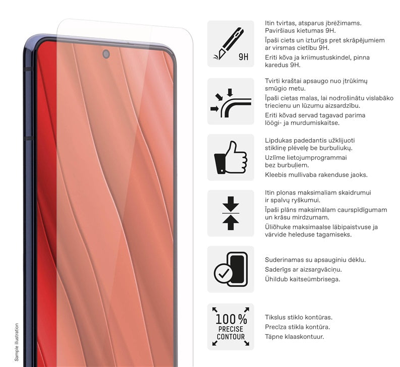 Szkło ochronne do telefonu Toti Galaxy S24 FE, 9H, 6.7 "